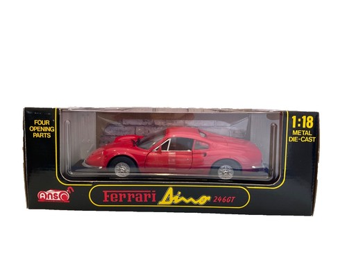 ANSON FERRARI 328 GTS Yellow 1:18 Scale Die-cast Metal model car