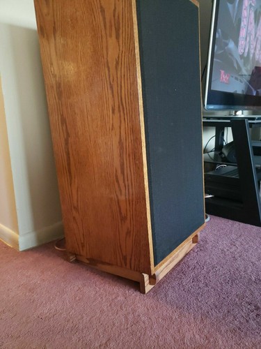 Custom Made Oiled Oak Speaker Stands for Klipsch Quartet Speakers Free Shipping! - Picture 2 of 11