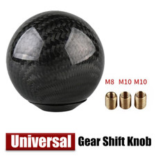 Universal Carbon Fiber Alloy Black Ball Car Manual MT Gear Shift Knob Shifter