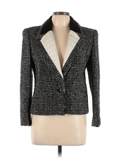 Sasson Women Silver Wool Blazer 10