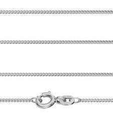 Juwelier Flach Panzer Kette Stärke 1,4 mm aus Echt Gold 585 14 Kt Weißgold Neu