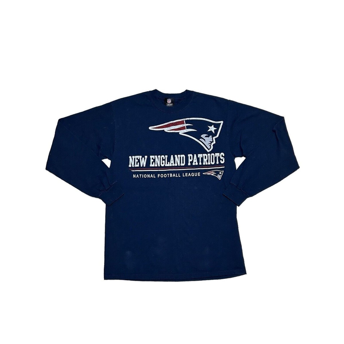 NFL Team Apparel New England Patriots Long Sleeve T-shirt Adult Medium Blue
