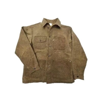 Railcar Fine Goods Waxed Canvas Chore Coat Shirt Jacket Large See Pictures Sz L