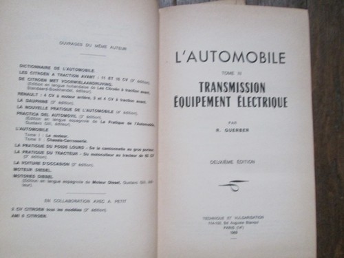 L'AUTOMOBILE Roger Guerber 3 VOLUMES CHASSIS CARROSSERIE TRANSMISSION RÉPARATION - Picture 9 of 9