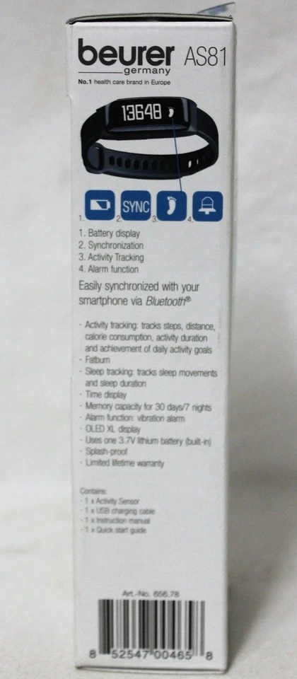 Sensor de actividad Bluetooth Beurer AS81 - negro Foto 3 de 4