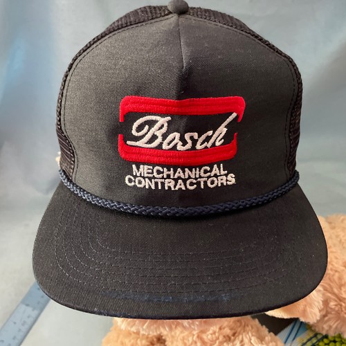 Bosch Mechanical Contractors Hat Mens Embroidered Logo Snap Back Trucker Hat