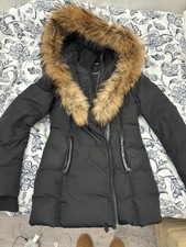 Mackage Adali Black/natural Down Fur Coat Jacket Ski Size S •