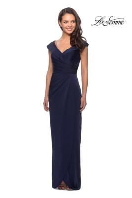 NEW LA FEMME Surplice Off the Shoulder GOWN DRESS SIZE 10 $365 NAVY NORDSTROM | eBay NEW LA FEMME Surplice Off the Shoulder GOWN DRESS SIZE 10 $365 NAVY NORDSTROM | eBay