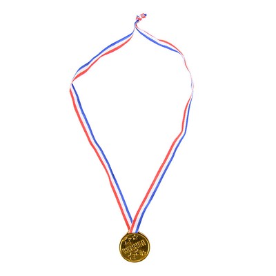 12x Plastic Children Gold Winners Medals Kids Game Sports Prize Awards Party NT
