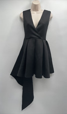 NWT ASOS Women's Sleeveless Tuck Black Pencil Midi Dress US Size 4 Reg. $85