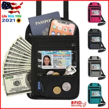 RFID Blocking Passport Holder Travel Wallet Bag Security Neck Pouch Anti-Theft