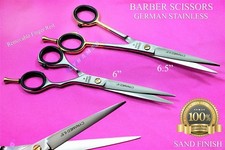 2 GERMAN HAIRSTYLING SCISSORS 6IN  6.5IN SHARP EDGE CUTTING TOOL W/ FINGER REST