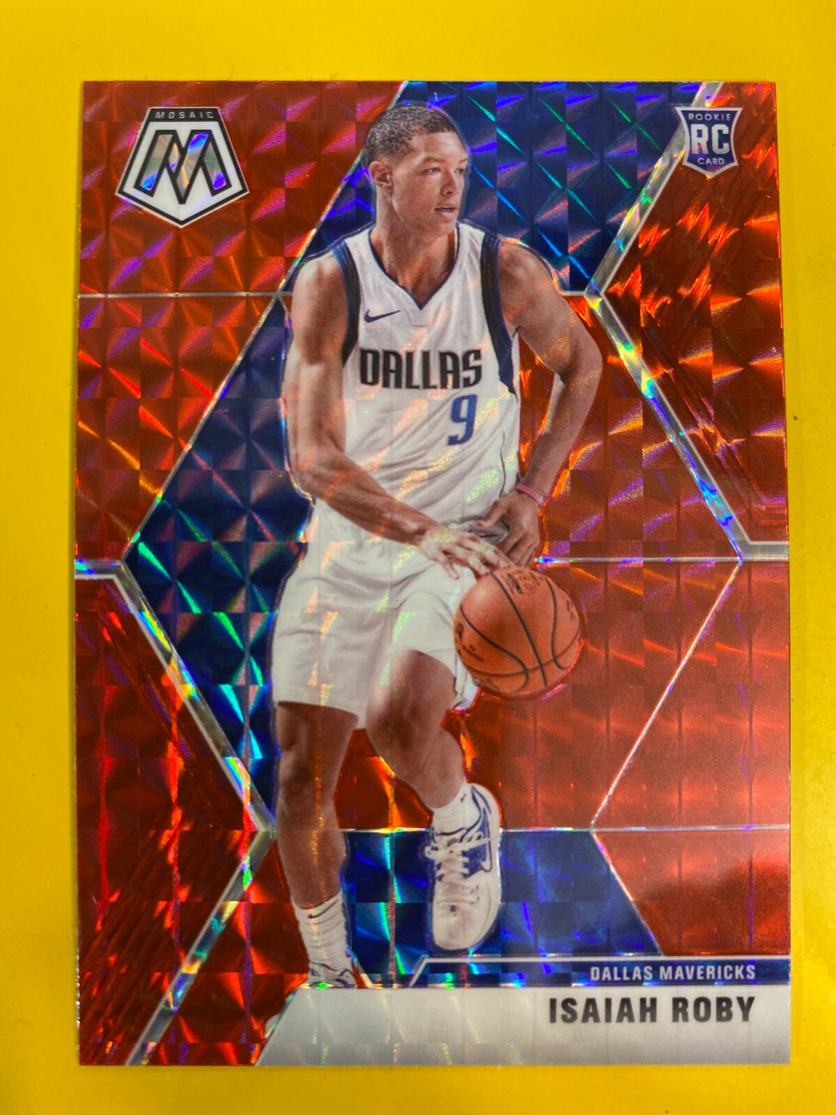 D56337  2019-20 Panini Mosaic Mosaic Red #232 Isaiah Roby ROOKIE