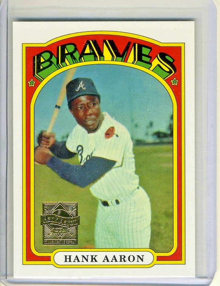 1999 Topps Hank Aaron Numbered Commemorative Reprint 19 of 23 1972