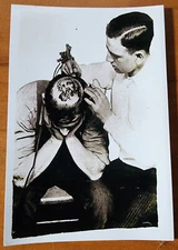 Bernard Kobel Traditional Tattoo Photo B&W Vintage Tattooed Man, Head, Jesus