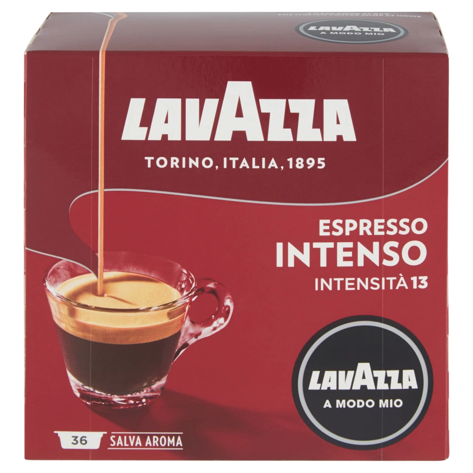 36 KAPSELN KAFFEE LAVAZZA A MODO MIO INTENSO ORIGINAL ITALIENISCH KAFFEE - Bild 2 von 4
