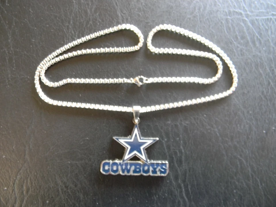 DALLAS COWBOYS 3-D NFL ENCANTO COLGANTE LLAVERO ACERO INOXIDABLE CADENA COLLAR "L@@K" Foto 2 de 4