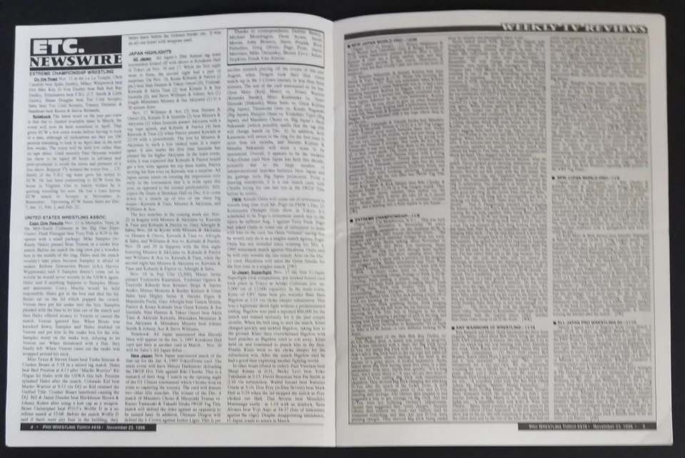 Pro Wrestling Torch ISSUE #416 November 23, 1996 WWF WCW RAW NITRO NWO DX WWE - Image 3 of 3