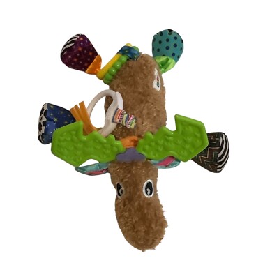 Lamaze Mortimer the Moose Baby Plush Toy Clip Go Teething Rings