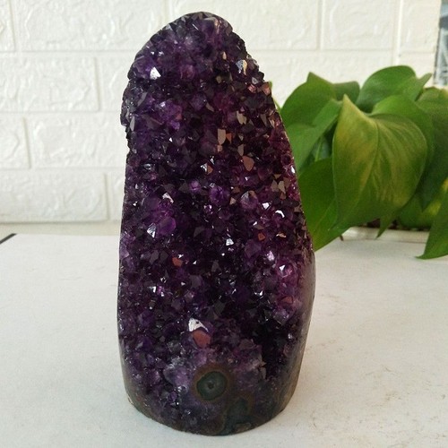 Extra Large Natural Amethyst Druze Geode Quartz Crystal Rock Stone Cluster Decor - Picture 10 of 12