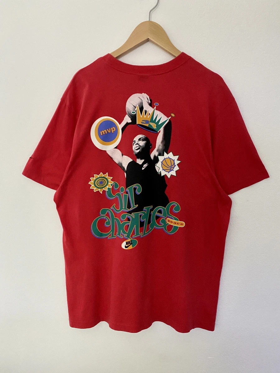 Vintage 90s Nike Sir Charles Barkley Shirt Size L Double Sided Rare