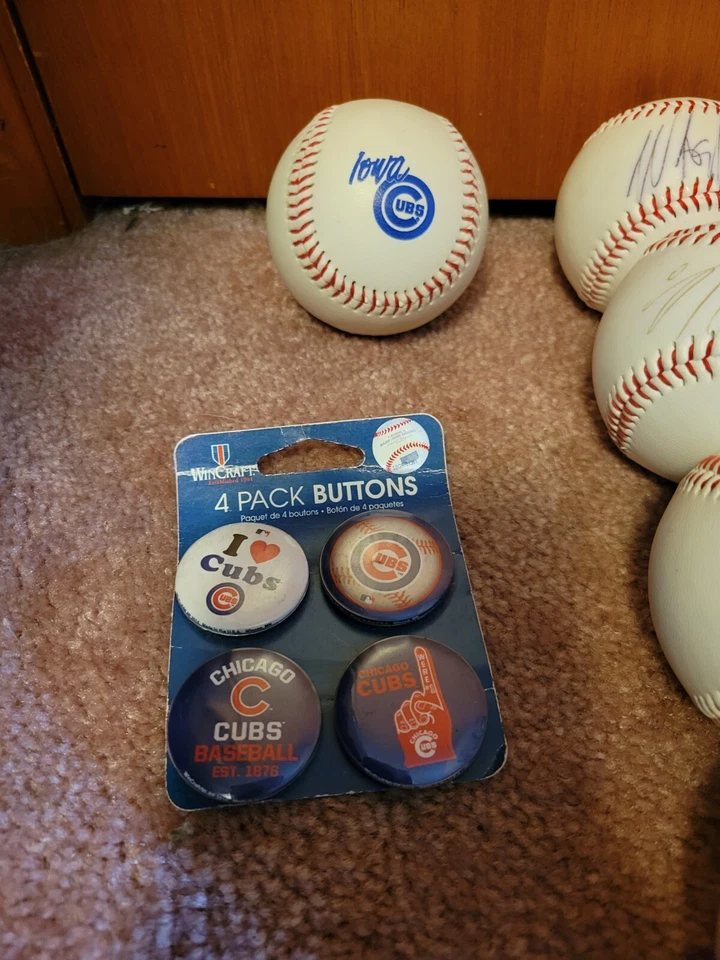 Lote de 20 bolas de beisebol assinadas da liga principal de beisebol Iowa Cubs. Reuss, Joshua. Patch e pinos de Chicago - Imagem 4 de 4