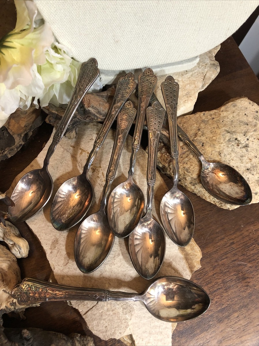 12. Vintage 70s Rare Soviet Union USSR МНЦ Silver Plate Tea spoon
