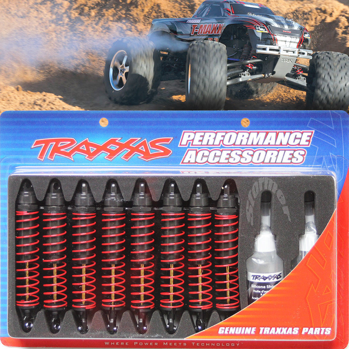 Traxxas Maxx Slash Traxxas 7461 Aluminum GTR Long Shocks, Blue