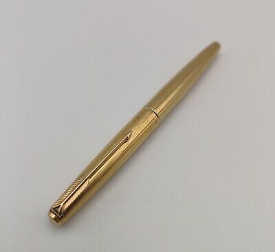 VTG PARKER 45 INSIGNIA FOUNTAIN PEN, GOLDED CAP & BARREL VTG PARKER 45 INSIGNIA FOUNTAIN PEN, GOLDED CAP & BARREL
