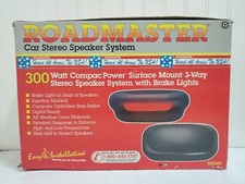 Nos Vtg Roadmaster Rs6080 3-way Car Stereo Speaker System W Brake Lights 300w