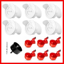 Chicken Feeder Waterproof and Chicken Waterer Cup, 6pcs No Waste Chicken Feed...