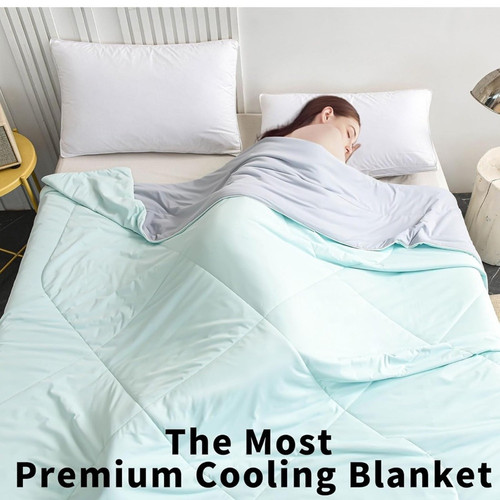 Cooling Comforter Hot Sleepers All-Season Lightweight Blanket Double Side Effect