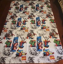 Kids Marvel Comics Avengers Twin Flat Sheet EXCELLENT Condition