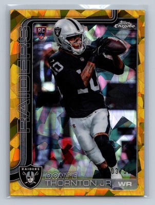 2025 Topps Chrome Sapphire Edition #385 Dont'e Thornton Jr. Gold Sapphire #/50