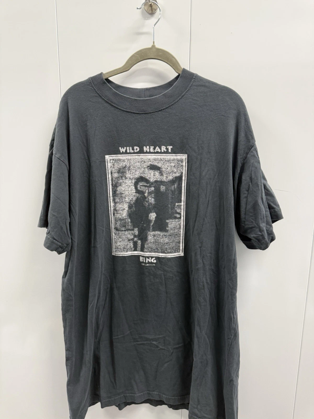 Anine Bing T Shirt Women's XS Gray Relaxed Oversized Wild Heart