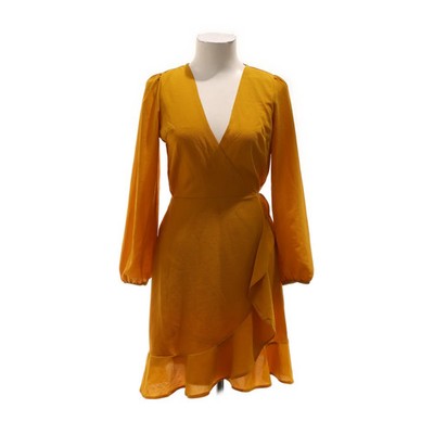 AX Paris, Wickelkleid, Größe: 34, Gelb, Polyester, Einfarbig, Damen #AEB
