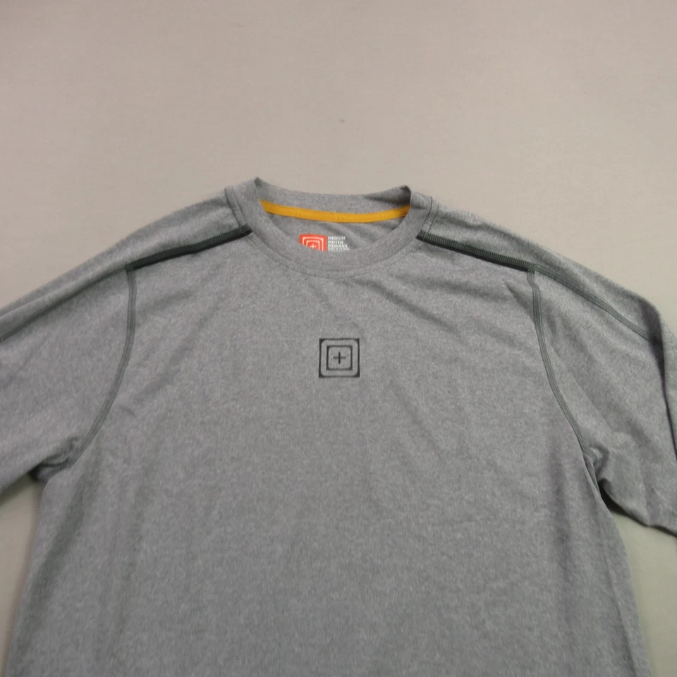 Camisa táctica 5.11 para hombre manga media larga cuello redondo informal gris Foto 3 de 4
