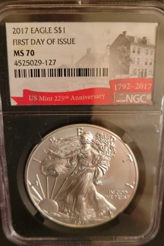 2017 American Eagle  NGC MS70 FIRST DAY OF ISSUE