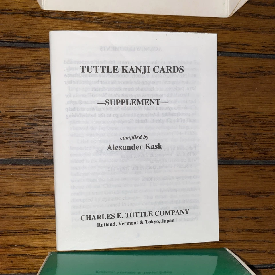 Kanji Cards l & ll Alexander Kask Charles Tuttle Co. Boxed W/Sleeves And Supplem - Image 4 of 4