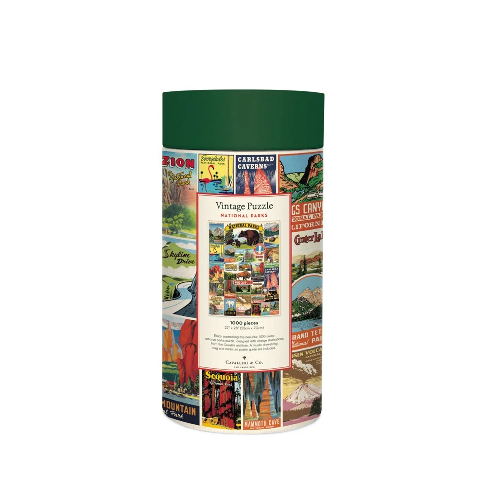 1000pc Cavallini Jigsaw Puzzle National Parks 55x70cm Educational Game 