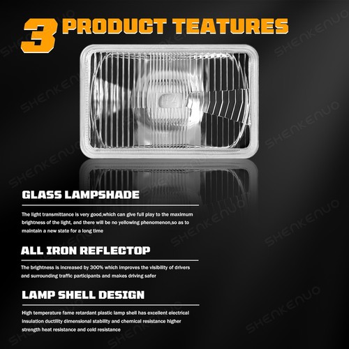 For Chevrolet Camaro Z28 1982 1983 1984 1985 1986-1992 4PCS 4x6" LED Headlights - Picture 153 of 156
