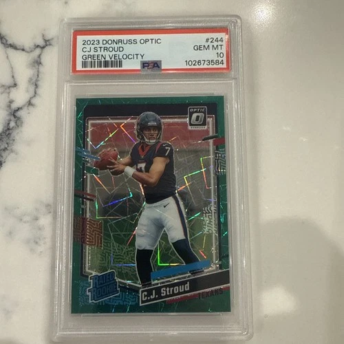 2023 Donruss Optic - Rated Rookie C.J. Stroud Green Velocity Psa 10!!! Texans🔥