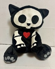 Rare Vintage Skelanimals Kit The Black Skeleton Cat 9 Plush 2006 Halloween EC