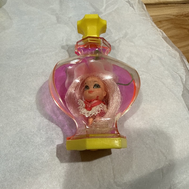 Vintage Liddle Kiddles *SWEET PEA KOLOGNE* Doll in Perfume Bottle Mattel 1960s