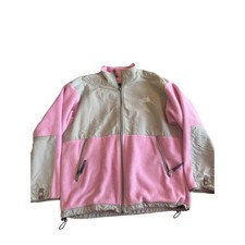 The North Face Fleece Jacket Pink Gray Youth XL Full Zip Outdoor
