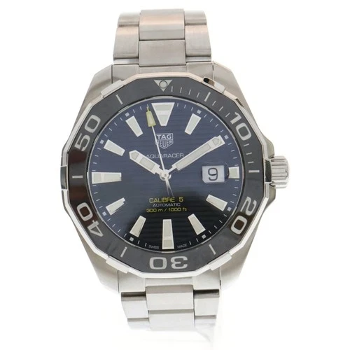 Tag Heuer Aquaracer Caliber 5 Automatic Stainless Steel Watch Way201a-0 Used d2f