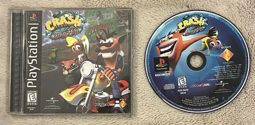 Crash Bandicoot Warped (Sony PlayStation 1, PS1 1998) Black Label CIB Complete
