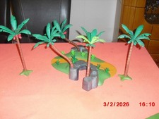 Playmobil   5   x  Palmen Konvolut   mit   Felsen, Landschaft, Piraten, Zoo,