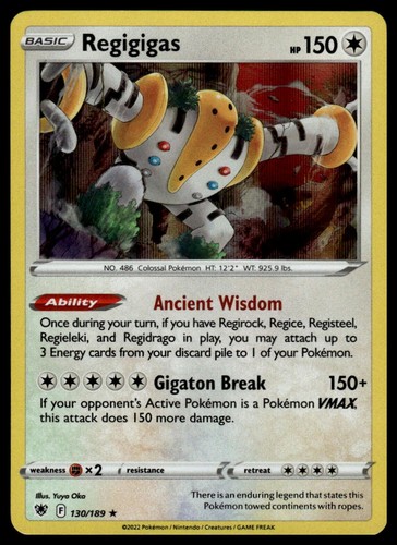 Pokemon Regigigas Holofoil SWSH10: Astral Radiance - 130/189 LP