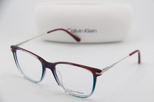 NEW CALVIN KLEIN CK19711 656 CLEAR RED BLUE AUTHENTIC EYEGLASSES W/CASE 53-17 K1